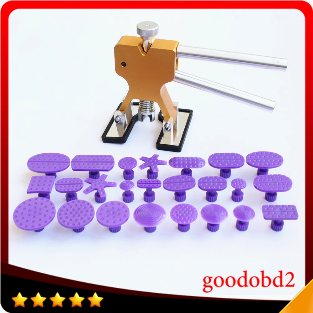 24pcs Auto Body Paintless Dent Removal Repair Tool Kits Glue Puller Smile Dent Lifter with Pro Glue Puller Tabs for Audi VW car images - 6