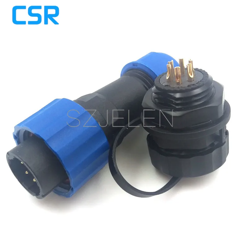 SD16 6 pin Открытый водонепроницаемый соединитель штепсельные вилки и розетки