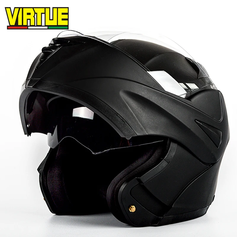 Добродетель Новый Флип гоночный шлем модульный с двойными линзами мотоциклетный
