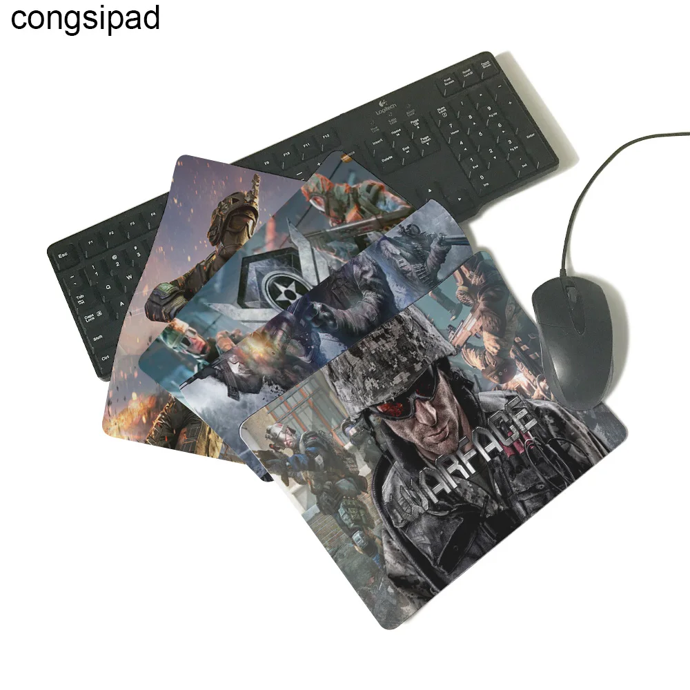 Congsipad Супер Популярные Новинки Новые маленькие размеры Warface подставка под руку нужная мышь MatCute коврик для мыши Нескользящий Резиновый Коврик