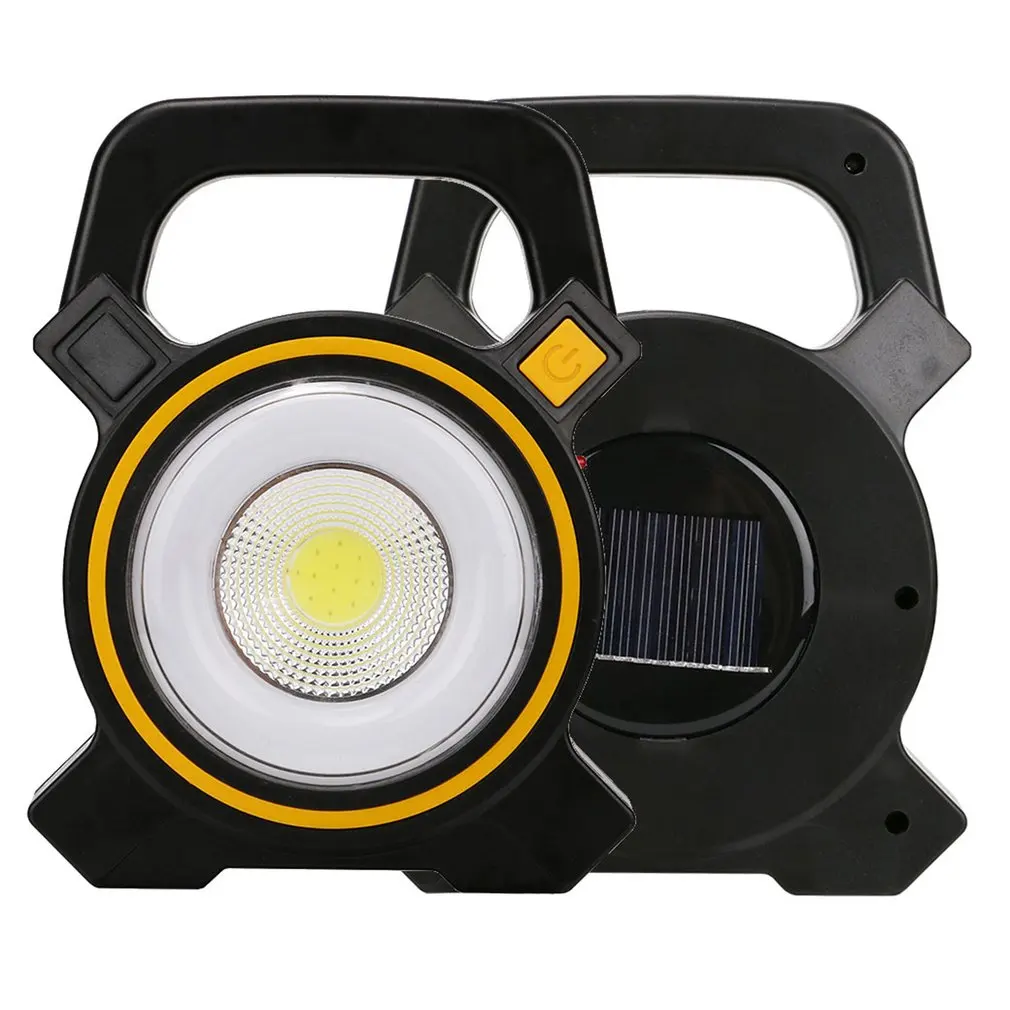 

Handheld Solar Lawn lamp USB Rechargeable 10W COB LED Flashlight 2 modes Solar Emergency Work Inspection lamp