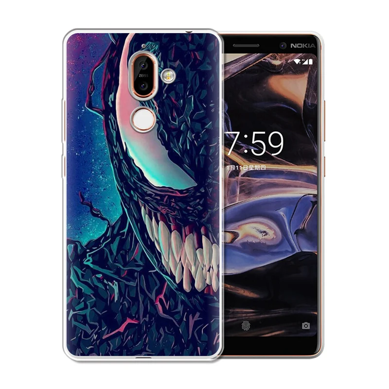 Joker venom marvel Человек-паук Железный человек для Nokia 1 3 5 8 6 2 7 Plus 9 X6 2018 X7 X3 чехол |
