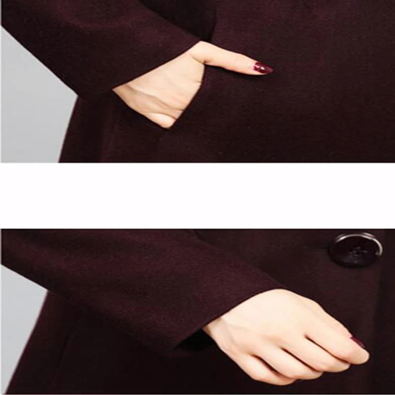 Осенне-зимнее шерстяное пальто для женщин среднего возраста красивое новое