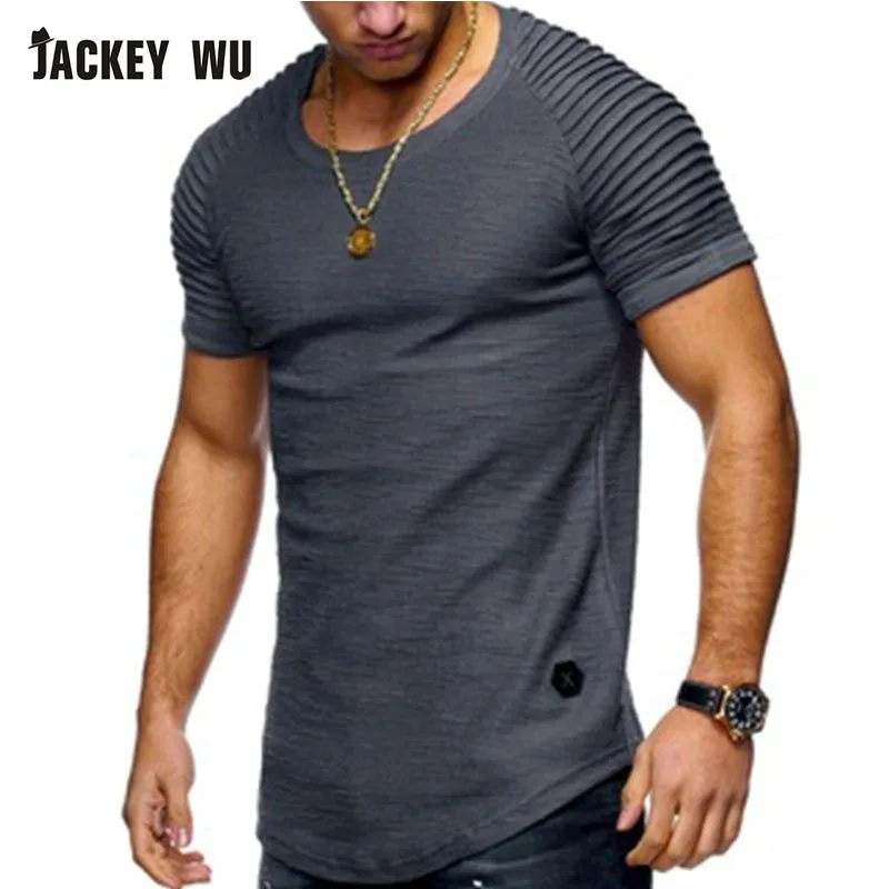 JACKEYWU брендовая мужская футболка 2019 Летняя мода складывающиеся бамбуковые