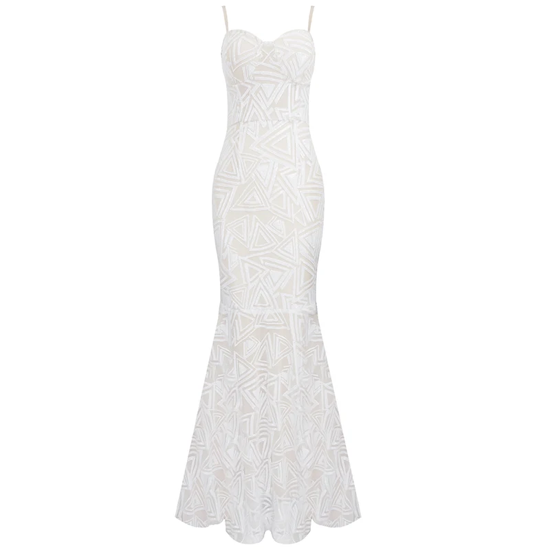 2019 Mermaid Dress Sexy Celebrity Spaghetti Strap Backless Women Lace Sleeveless Night Club Body con Party Dresses Wholesale | Женская