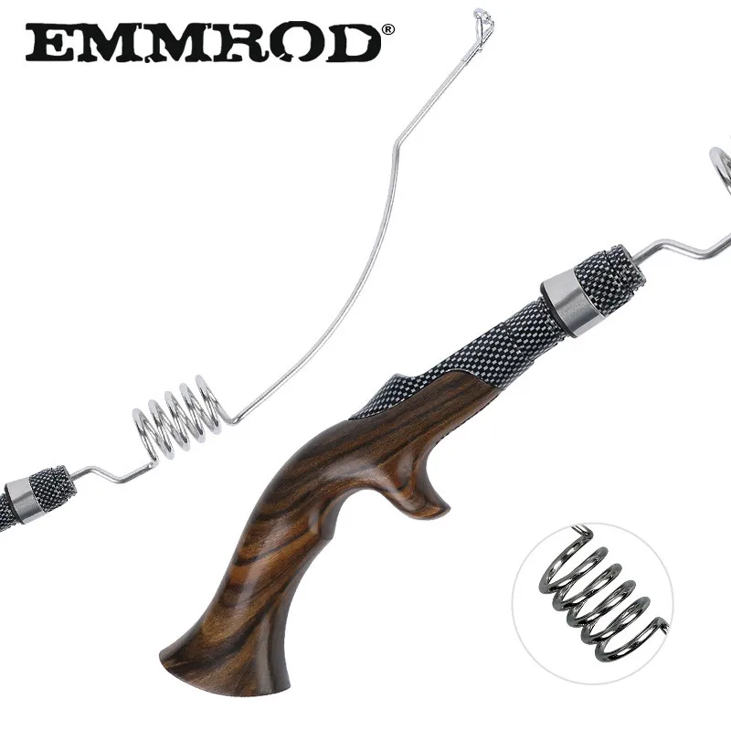 EMMROD нержавеющая сталь приманка литье удочка эбеновая ручка портативная