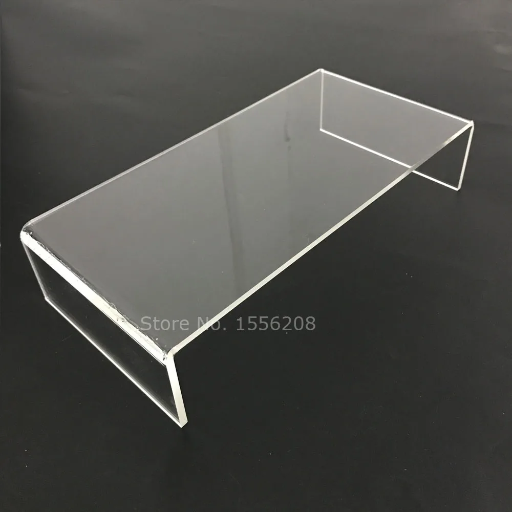 U Shaped Rectangular 4mm Thickness 240x120x50mm Clear Acrylic Cupcake Dessert Display Stand Riser 1 piece