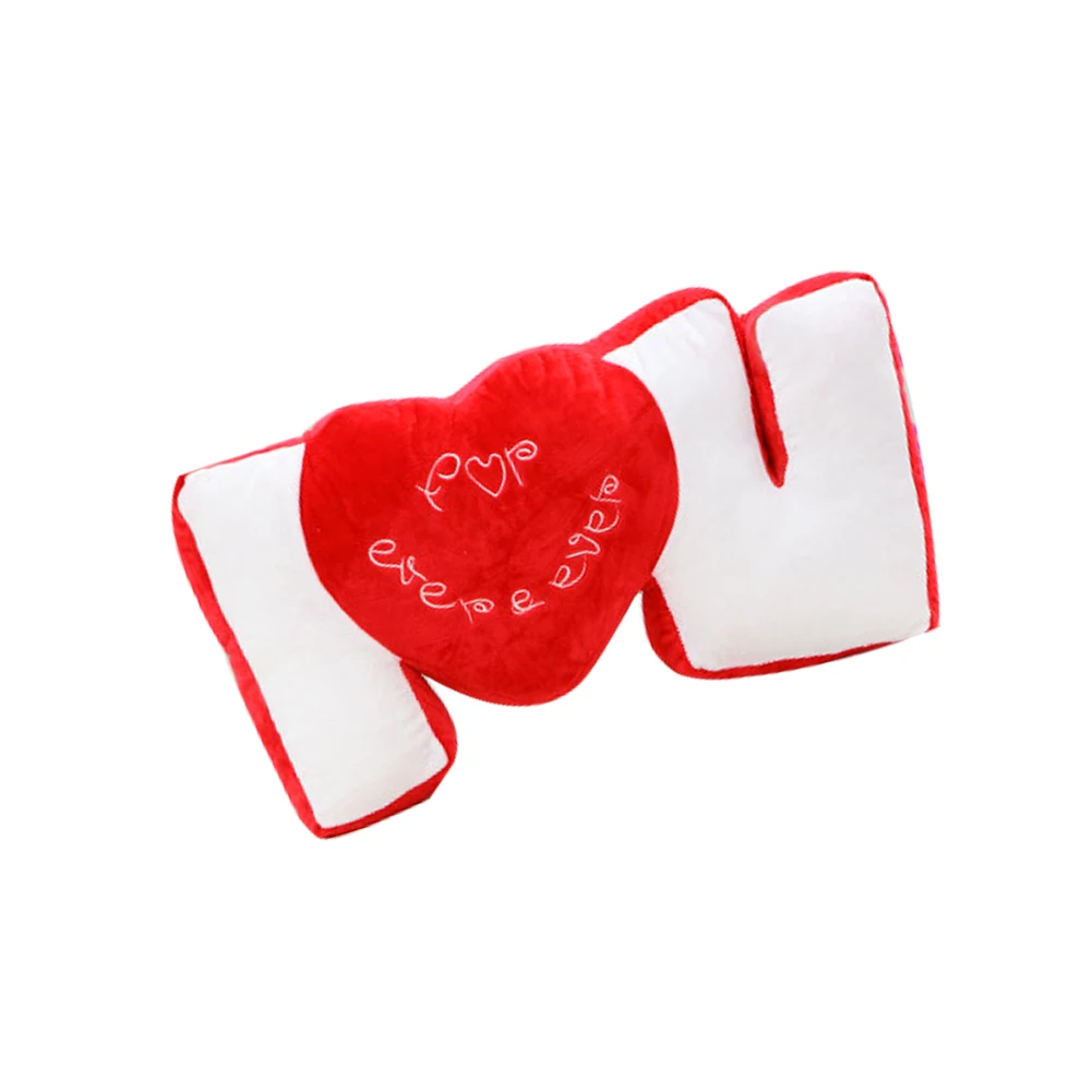 Love Heart Cushion Pillow Red Back Support Valentine'S Day Gift Plush Throw | Дом и сад