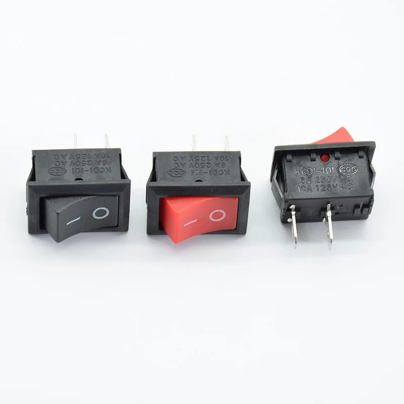 10 шт./лот 21*15 мм 2PIN Kcd1 лодка кулисный переключатель SPST оснастки вкл/выкл положение