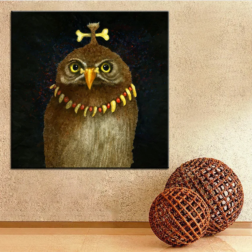 Картина маслом большого размера с изображением совы|art pictures|picture for living roomwall art picture