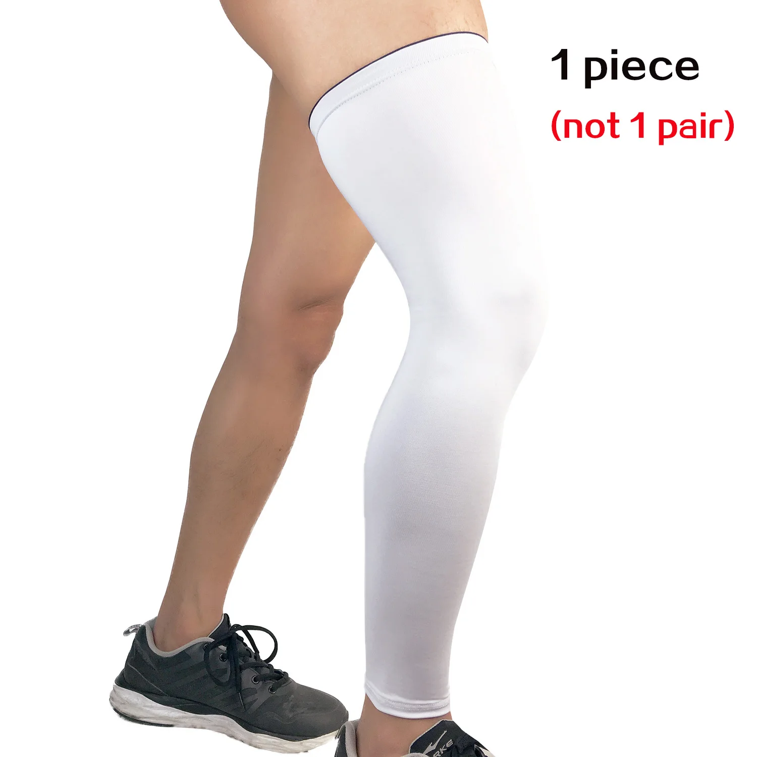 1 Piece White REXCHI 1 шт. Компрессионные рукава наколенники для мужчин баскетбольная скобка эластичные защитные наколенники шестерни пены поддержка фиксатор для игры в волейбол - Цвет: 1 Piece White