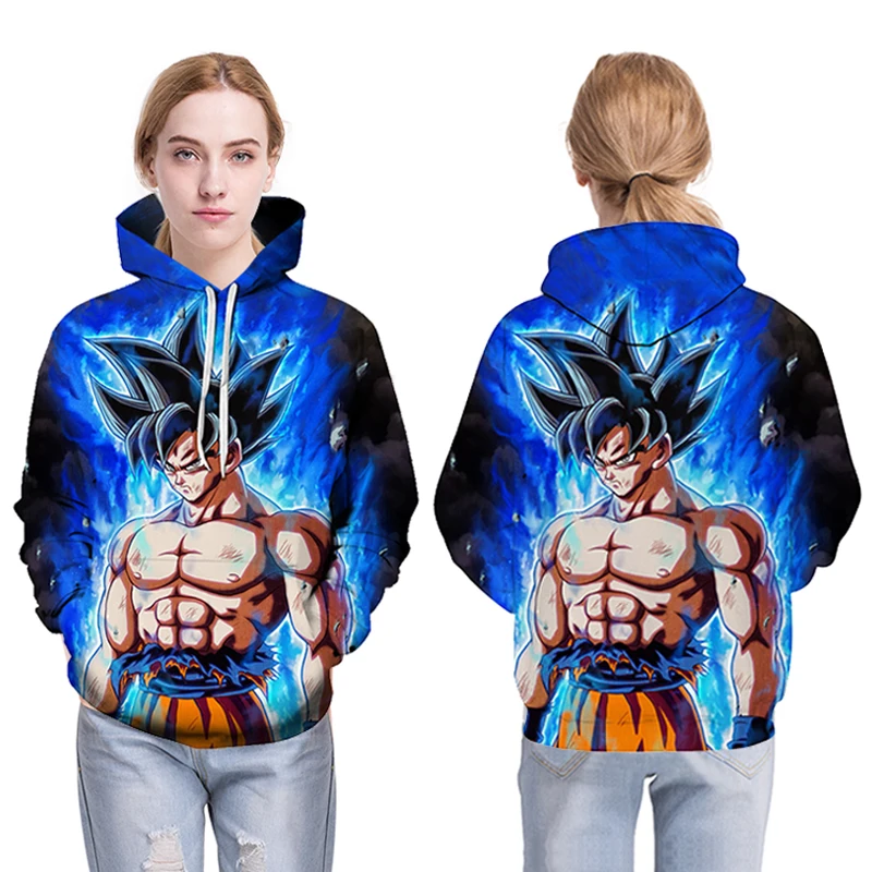 Толстовка с капюшоном Dragon Ball Z 3D для мужчин и женщин толстовка мускулами из аниме