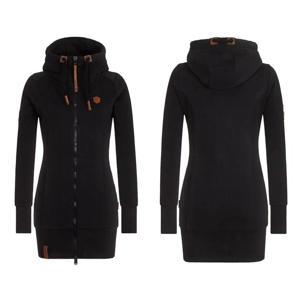 Женские зимние осенняя куртка для женщин длинное пальто с капюшоном и воротником