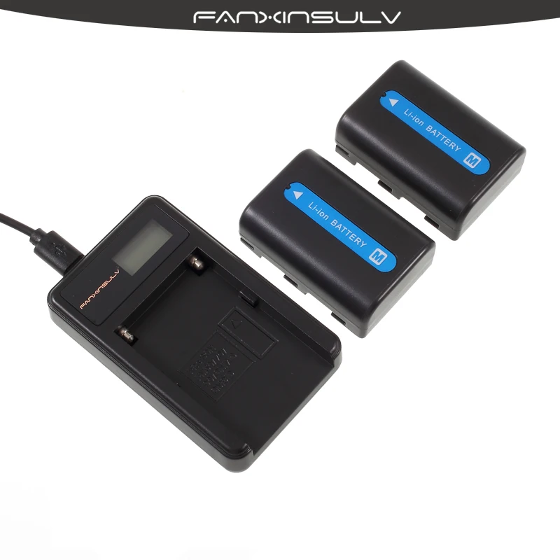 2 x NP FM50 FM30 FM55H NPFM50 аккумулятор + зарядное устройство USB с ЖК дисплеем для Sony DSC S50 R1 DCR