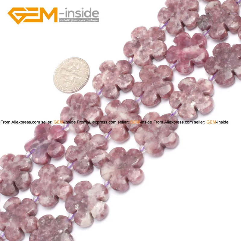 Gem-inside 20 мм натуральный цветок розы Плюмерия камень бусины для изготовления ювелирных изделий браслет ожерелье DIY Ювелирный материал на выбор