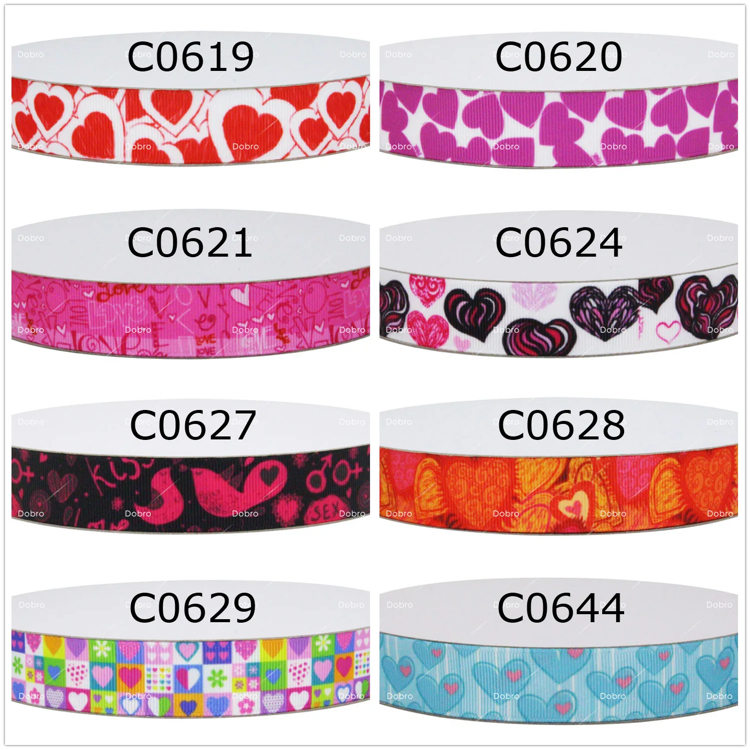 18 выбор 7/" 22 мм День Святого Валентина сердце любовь напечатаны Grosgrain Ленты для волос DIY Детские Ремесло партия украшения, подарочная упаковка