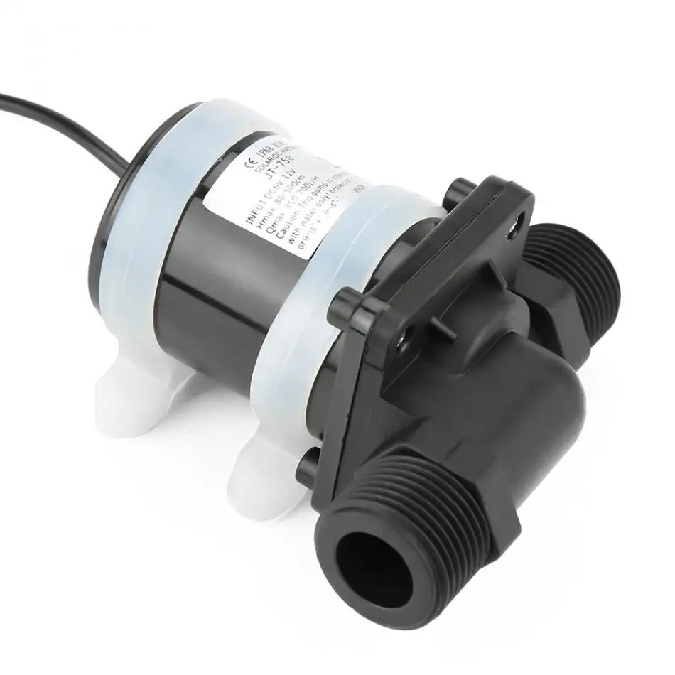 12 V/24 V DC безщеточный Водяной насос постоянного тока подкачивающий насос циркуляционный насос для маленьких рыболовных прудов-40C-100C JT-750D4