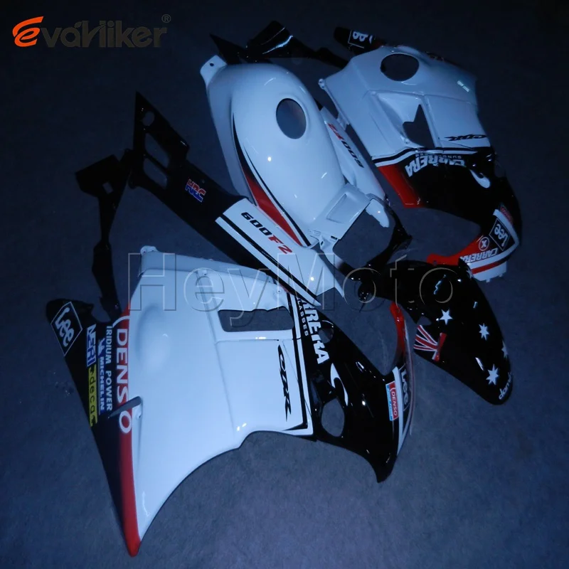 ABS Комплект пластиковых деталей кузова для CBR600F2 1991 1992 1993 1994 CBR600RR F2 Желтый