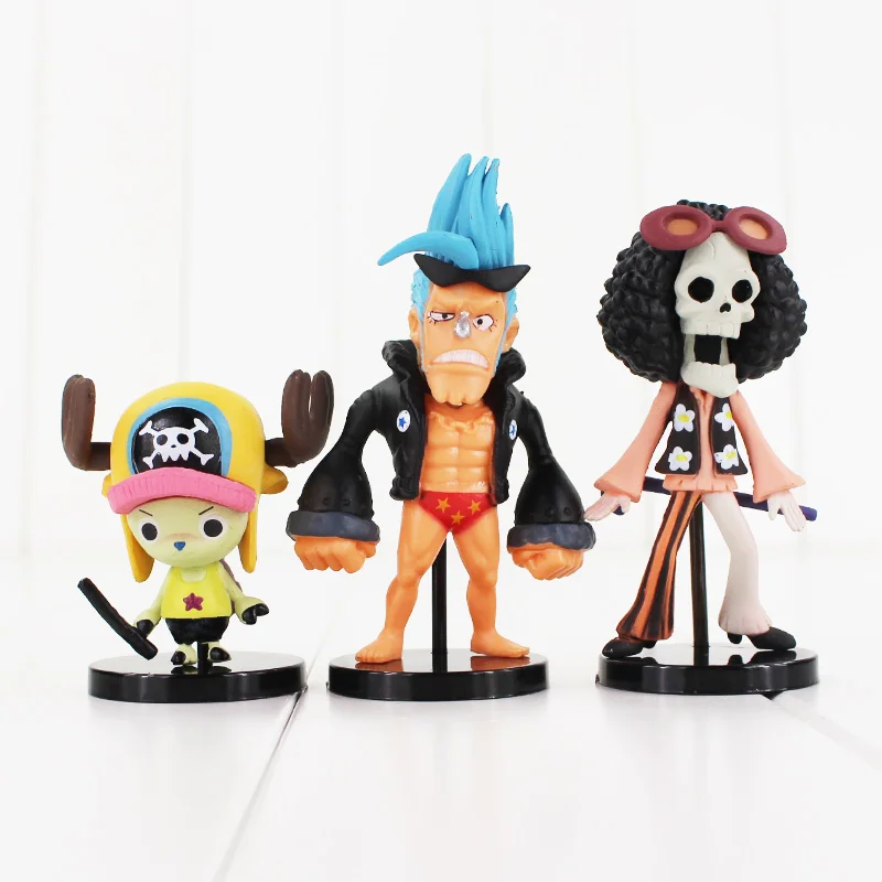 Экшн фигурки Luffy Chopper Law 6 шт./лот окрашенные Doflamingo Sanji Smoker Doll ПВХ ACGN игрушечные