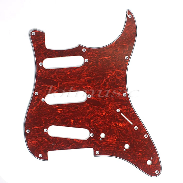 Красный черепаший панцирь накладку для крыла страт замена SSS 11 отверстие 3 Ply|shell