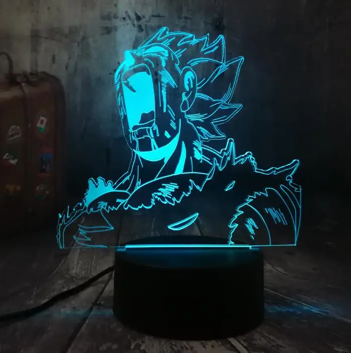 Dragon Ball 5 Dragon Ball Z фигурки Супер Saiyan Son Goku/3D Оптическая иллюзия светодиодный ночной Светильник детские игрушки Рождественский подарок Украшения в спальню - Испускаемый цвет: Dragon Ball 5