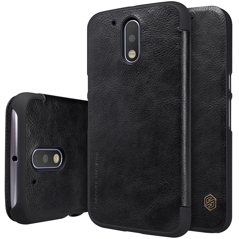 Nillkin Qin Series классическая роскошь флип кожаный чехол для мото G4 плюс телефона MOTO