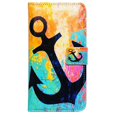 Bcov Brand Black Anchor Folio Leather Case Cover For Samsung Galaxy Note 4 103027840 |