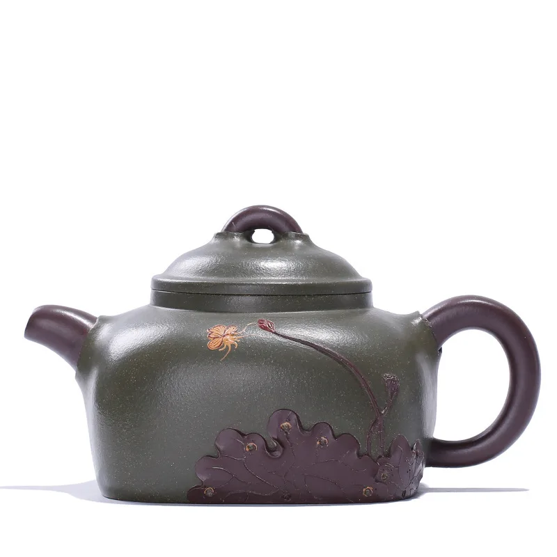 Yixing фиолетовый песок Teaware руды черный зеленый грязи гекси гуогонг Ван Zhenxue мастер ручной работы чайник одна