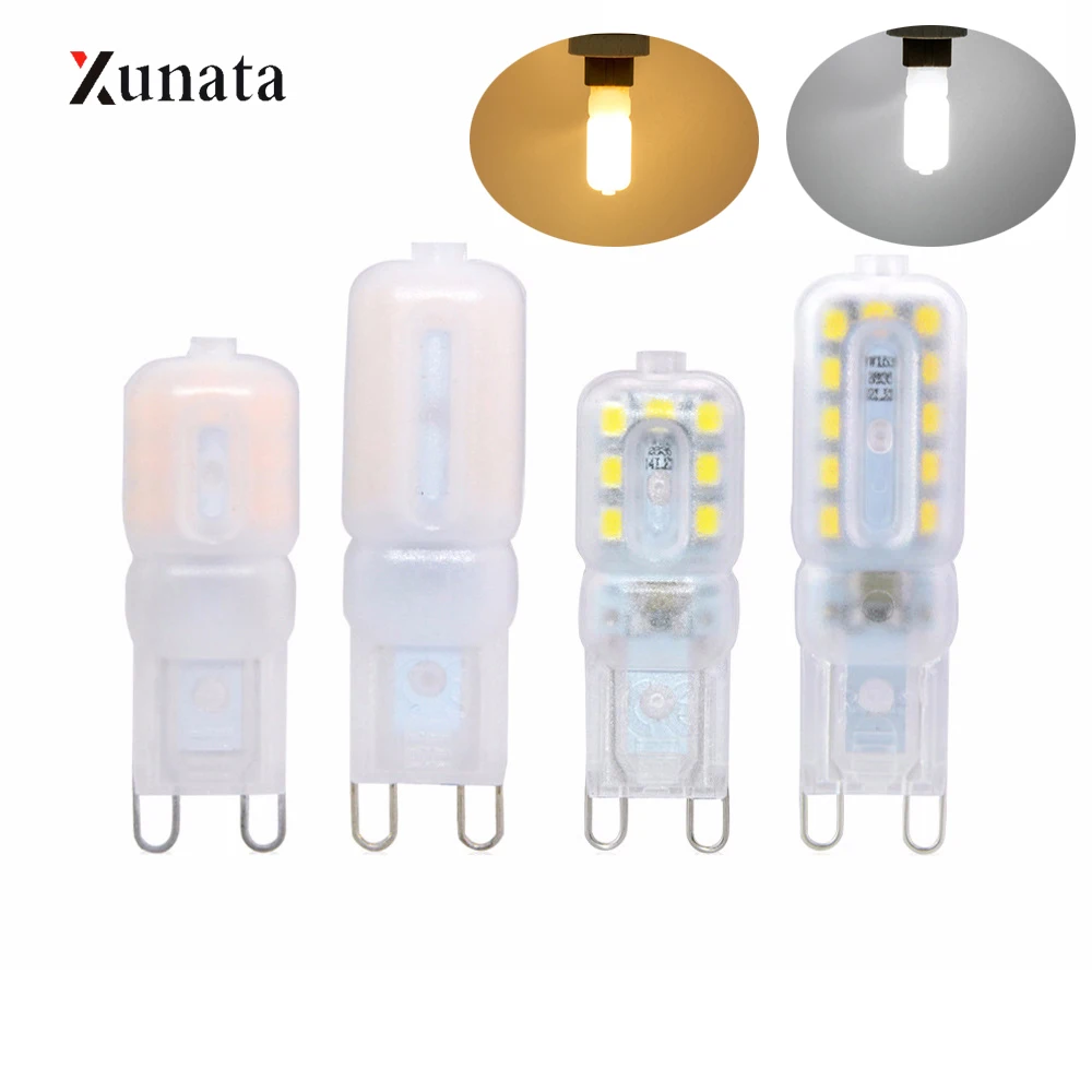 Миниатюрная светодиодная лампочка XUNATA G9 5 вт 8 фотолампочка 220/230/240 в высокая