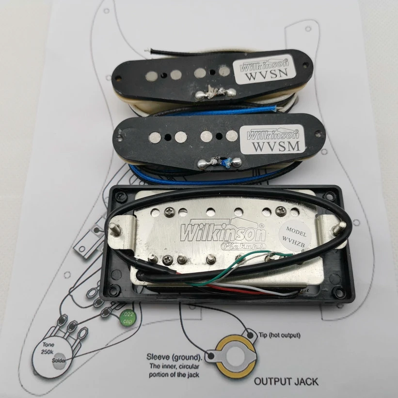 1 комплект Pickups Wilkinson WVH Alnico5 SSH Humbucker электронная гитара|Детали и аксессуары для