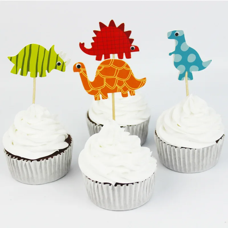 Набор из 24 штук с проектом динозавра мультфильма украшение игрушки детская шапка