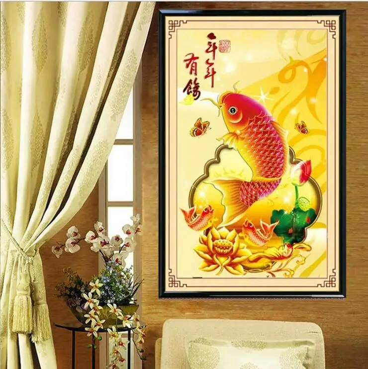 5D DIY Diamond Painting Animal Cross Stitch Embroidery Rhinestone Fish Mosaic Kit Wall Stickers | Дом и сад