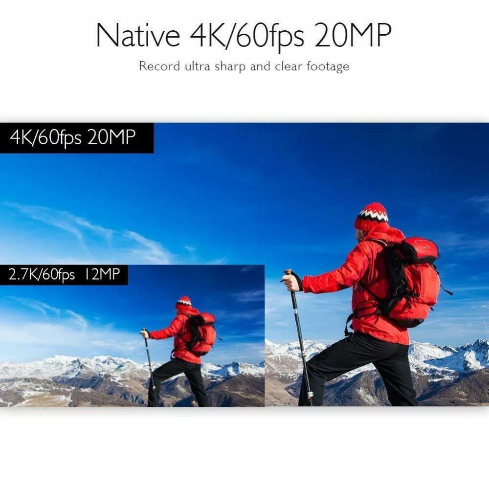 AKASO V50 Elite 4 K/60fps сенсорный экран WiFi Экшн-камера Голосовое управление EIS 40m Водонепроницаемая экшн-камера Sports со шлемом