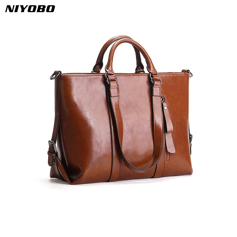 

NIYOBO 2018 Famous Designer Brand Women Shoulder Bag 100% Genuine Leather Large Capacity Female Messenger Handbag Bolsa femenino