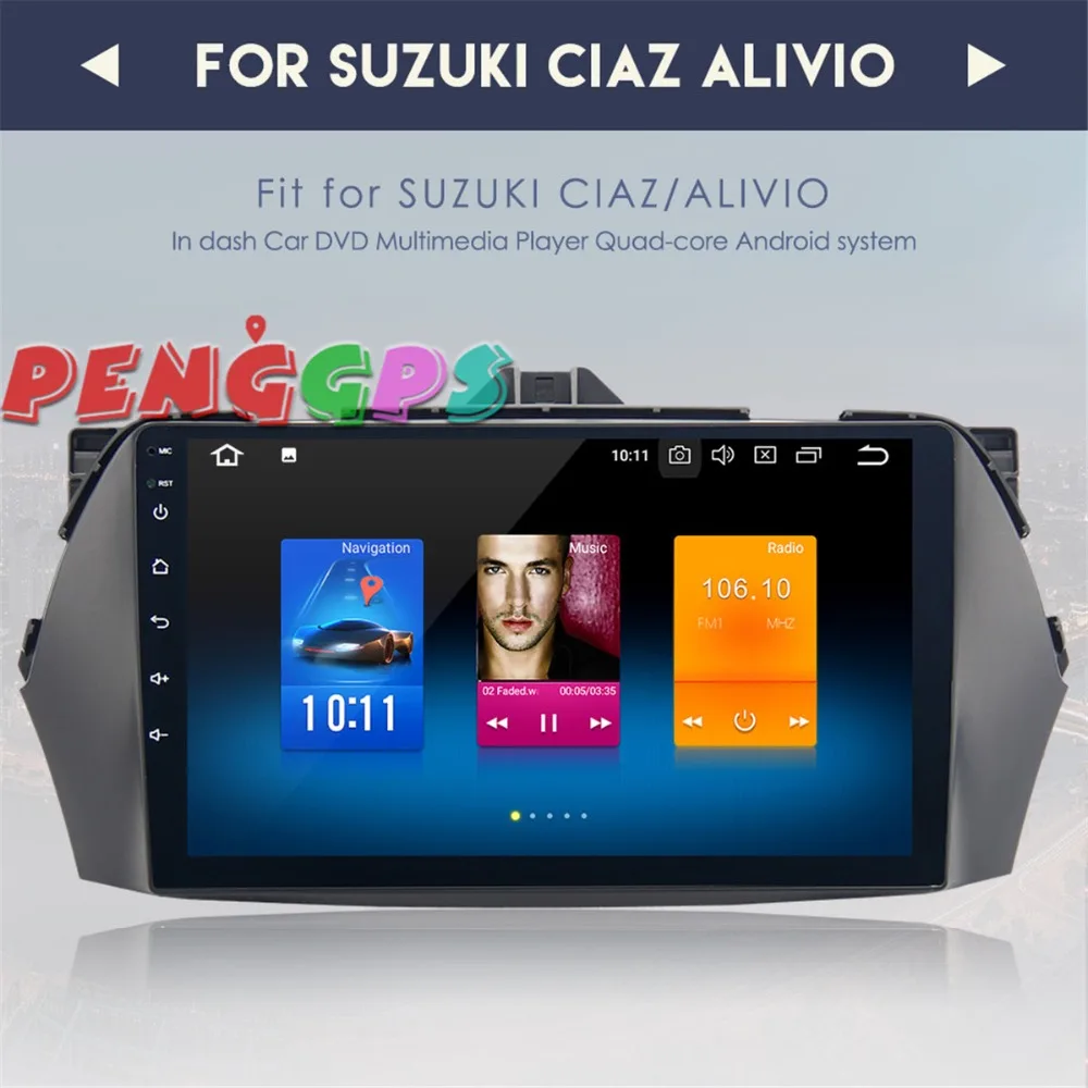 Android 8 0 7 1 Автомобильная Радио стерео головная Панель навигации GPS для Suzuki ciaz Alivio