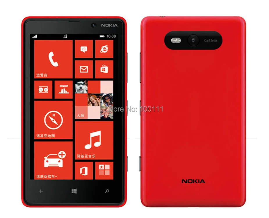 DHL EMS Бесплатная доставка/Восстановленный Оригинальный Nokia Lumia 820 смартфон с 8MP 4 3