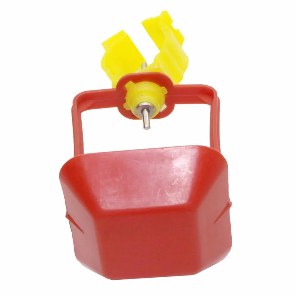 Автоматическая поилка для перепелок птицы 100 шт. красная подвесная чашка желтая