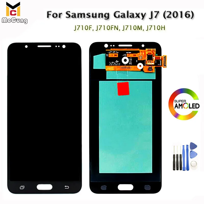 5 &quotсупер AMOLED для Samsung Galaxy J7 2016 J710 SM J710F J710M J710H J710FN ЖК дисплей сенсорный экран