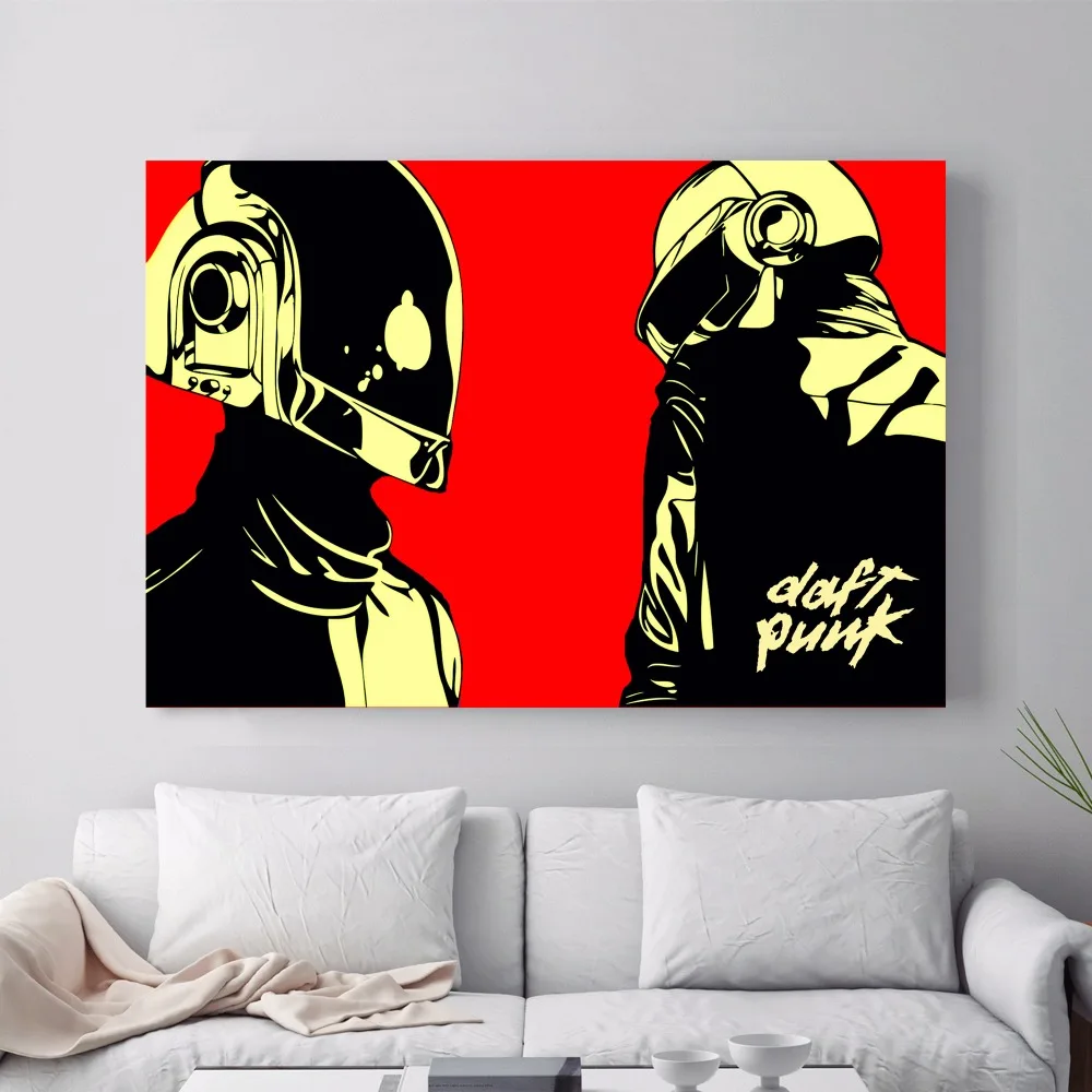 Daft панк Винтажный стиль Музыка винтажный холст художественный Принт плакат