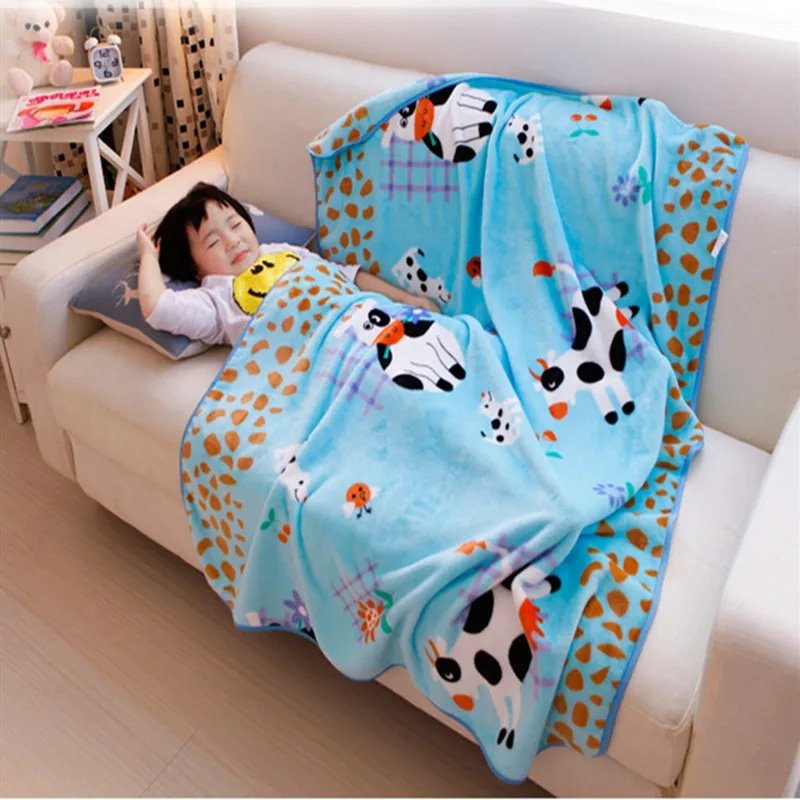 

110*100 Cute Baby Blanket Newborn Winter Soft Warm Cartoon Swaddle Wrap Nap Receiving Blanket Infant Baby Bedding Blanket