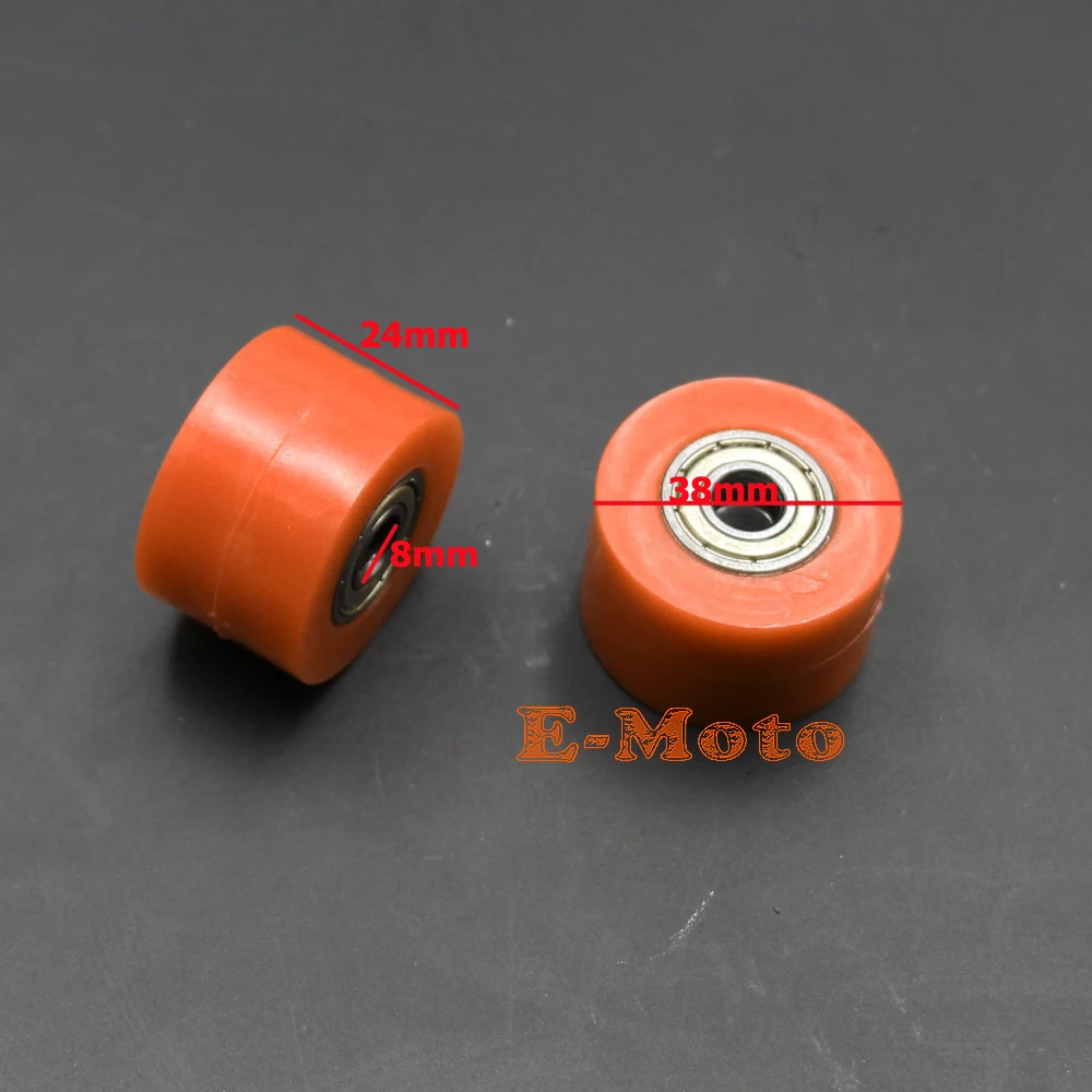 Оранжевый 8 мм цепь привода шкив роликовый ползунок натяжного колеса Руководство