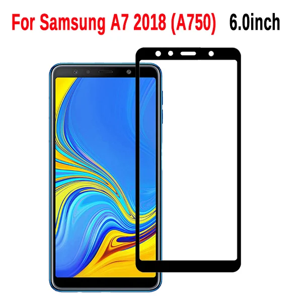 For Samsung A7 2018 Защитное стекло для samsung A7, Защита экрана для Galaxy A7 A750 A 7, закаленное стекло для samsung A7 6," дюймов, HD Прозрачная - Цвет: For Samsung A7 2018