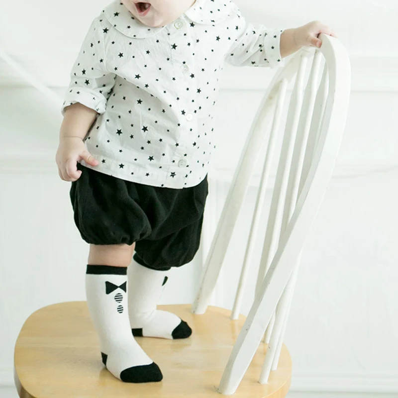 2020 хлопковые носки для малышей в горошек с бантом девочек модные мальчиков Meias