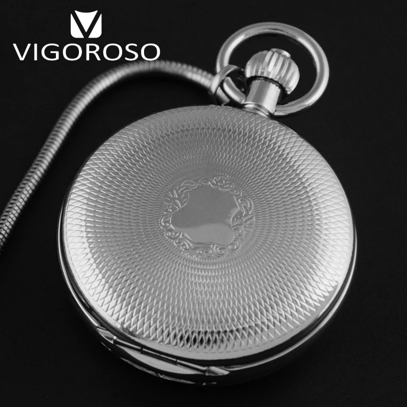 Часы наручные механические из нержавеющей стали роскошные серебристые с ручным