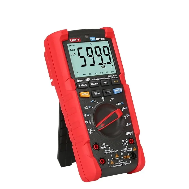 UNI-T UT195E Промышленный Цифровой мультиметр; True RMS AC DC напряжение тока ом метр; AC напряжение тока Частотный диапазон/LoZ