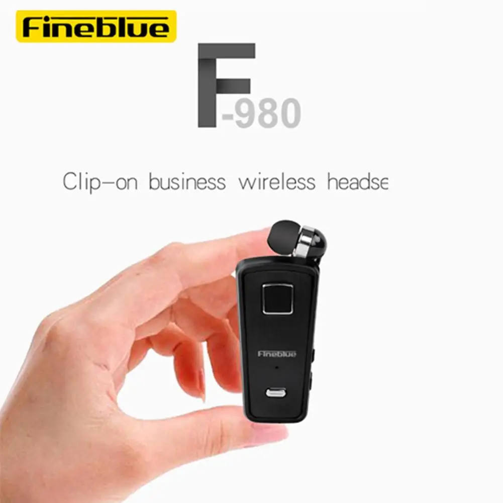 2018 Новинка Fineblue F980 Беспроводная bluetooth гарнитура в ухо с микрофоном Вибрирующая