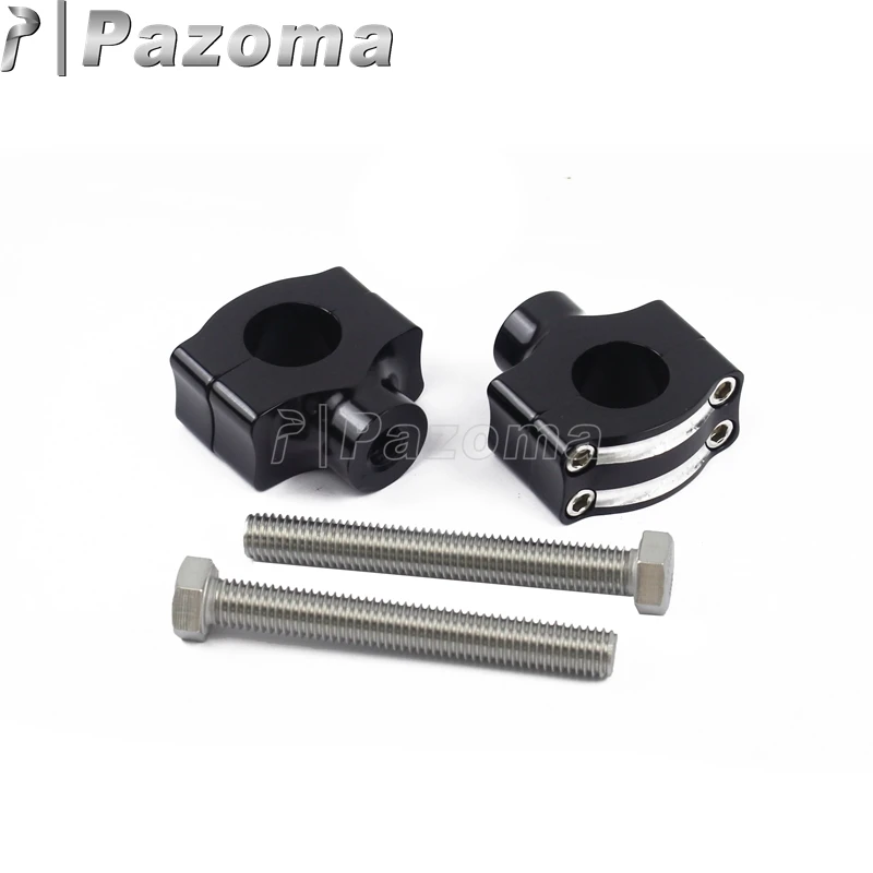 Universal Motorcycle 1&quot Handlebar Riser Clamps Motorbike 25mm Handle Bar Low For Harley Chopper Bobber Cafe Racer | Автомобили и