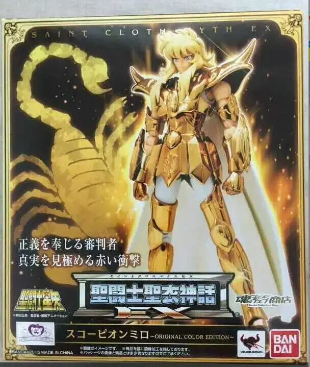 Аниме &quotSaint Seiya&quot Оригинальный BANDAI Tamashi Наций Saint Cloth миф экс фигурка Скорпион Milo