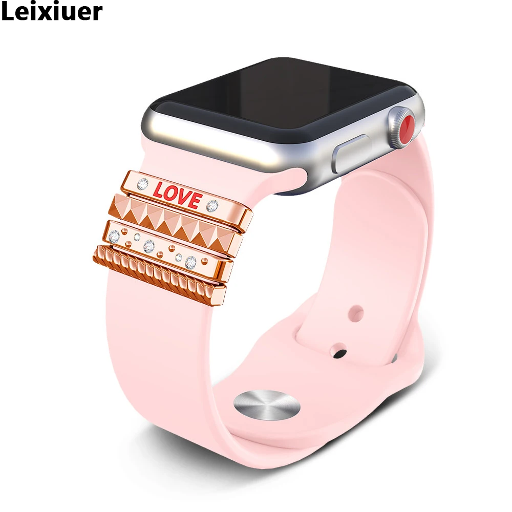 Leixiuer декоративное кольцо для Apple Watch Band 38 мм iwatch ремешок из нержавеющей стали