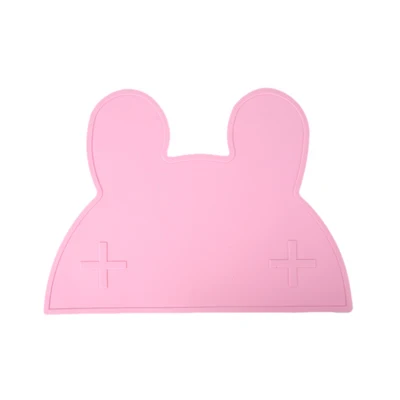 Pink Rabbit Мультяшные силиконовые коврики подставки салфетки под приборы Ovely Кролик Медведь Кролик автомобиль Дети Детские Coaster блюдо протектор Стенд украшение кухня 1 шт - Цвет: Pink Rabbit